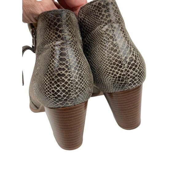 *Vionic Anne Ankle Boots Womens Size 10W Gray Suede Leather Snake Ortho Comfort - Picture 8 of 11